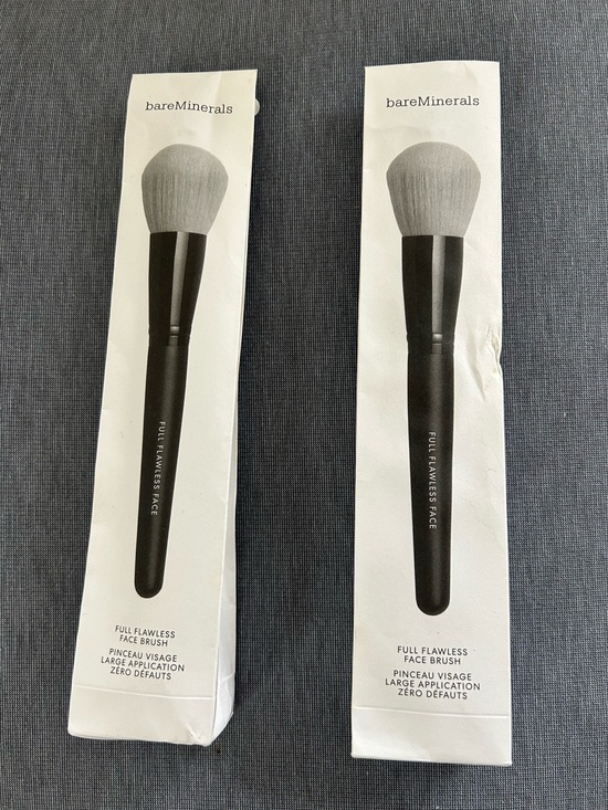 bareMinerals Other - NWT! TWO bareMinerals Full Flawless Face Brushes (black handle, gray bristles)